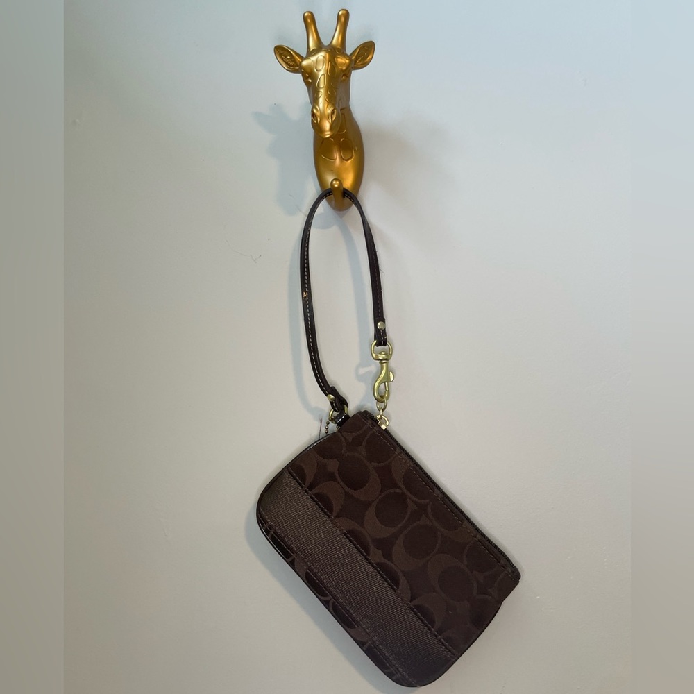 Coach brown wristlet NWOT